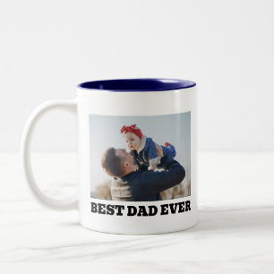Caneca De Café Em Dois Tons Foto personalizada Melhor Pai do Mundo
