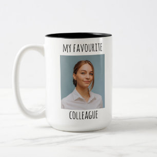 Caneca De Café Em Dois Tons Foto Personalizada Meu Colega Favorito