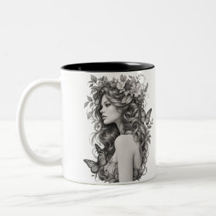 Caneca De Café Em Dois Tons Foto Personalizada Moderna Elegante Criar Você Mes