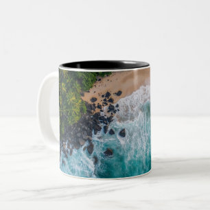 Caneca De Café Em Dois Tons Foto Personalizada Moderna Elegante Criar Você Mes