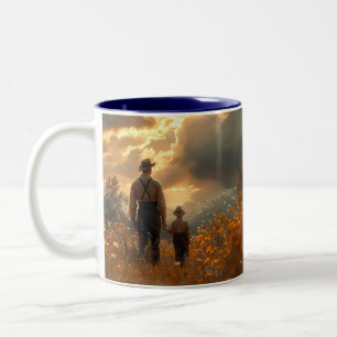 Caneca De Café Em Dois Tons Foto personalizada para Pai - Presente no Dia do P
