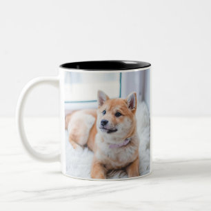 Caneca De Café Em Dois Tons Foto personalizada personalizada de lado duplo per