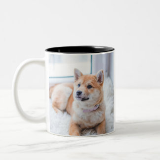 Caneca De Café Em Dois Tons Foto personalizada personalizada de lado duplo per