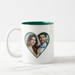 Caneca De Café Em Dois Tons Foto personalizada personalizada do aniversário Mu