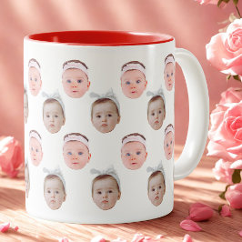 Caneca De Café Em Dois Tons Foto personalizada, personalizada, Pai Mãe