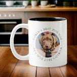 Caneca De Café Em Dois Tons Foto simples e elegante do melhor Pai de cachorro<br><div class="desc">Este design simples e clássico é composto por tipografia serif e adiciona uma foto personalizada.</div>