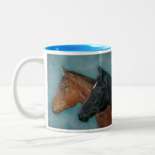 Caneca De Café Em Dois Tons fotografia equina de um sapo preto castanho castan