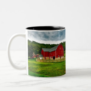 Caneca De Café Em Dois Tons Fotografia rural EUA Paisagem Bonito do campo