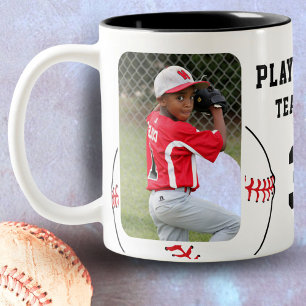 Caneca De Café Em Dois Tons Fotografias do Número de Jogador de Basebol 2
