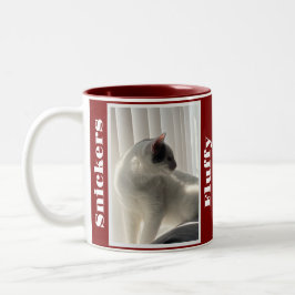 Caneca De Café Em Dois Tons Fotos e Nomes de Animais Marrom 