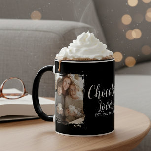 Caneca De Café Em Dois Tons Fotos Estabelecidas para Amantes de Chocolate
