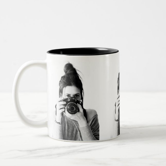 Caneca De Café Em Dois Tons Fotos Modernas Minimalistas Limpa 3 Fotos (Esquerda)