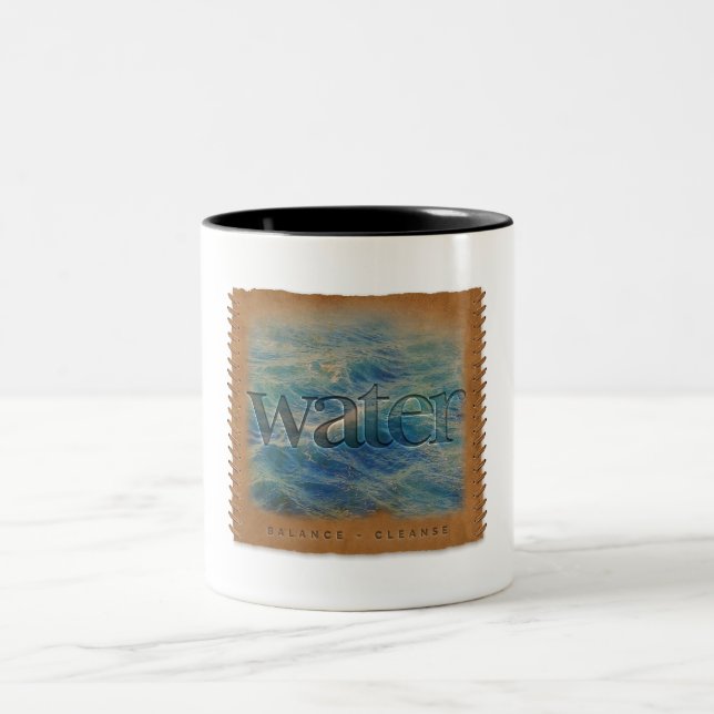 Caneca De Café Em Dois Tons Four Elements - Water - Coffee Mug (Centro)
