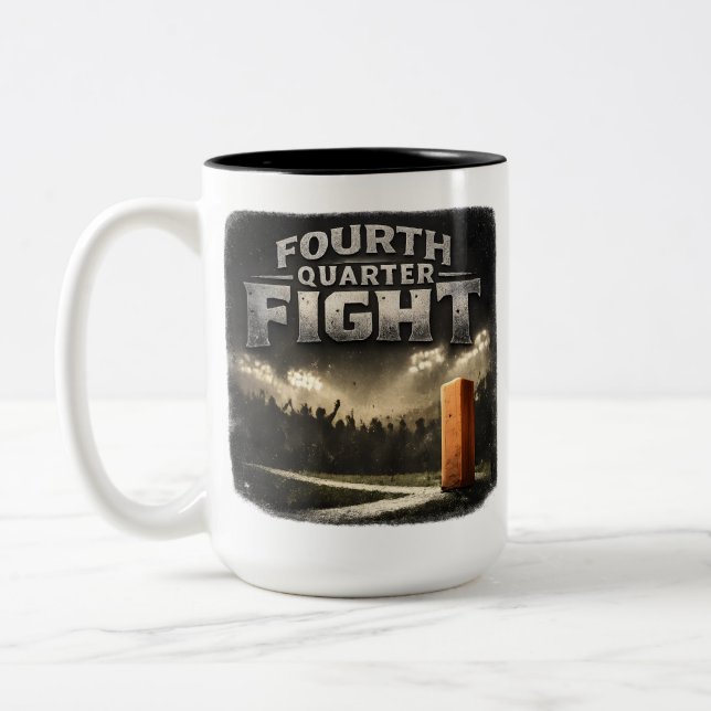 Caneca De Café Em Dois Tons Fourth Quarter Fight (Esquerda)