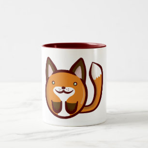 Caneca De Café Em Dois Tons Fox de Chibi