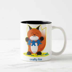 Caneca De Café Em Dois Tons Fox esperto