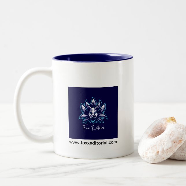 Caneca De Café Em Dois Tons Foxx Editorial Mug (Com Donut)