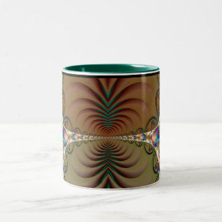 Caneca De Café Em Dois Tons Fractal