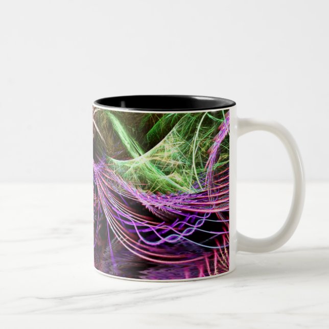 Caneca De Café Em Dois Tons FRACTALart #100 MUG (Direita)