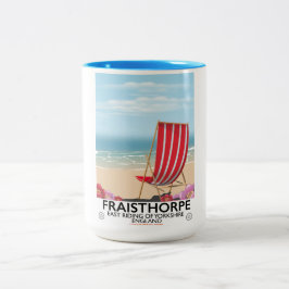 Caneca De Café Em Dois Tons Fraisthorpe East Riding de Yorkshire, Inglaterra.