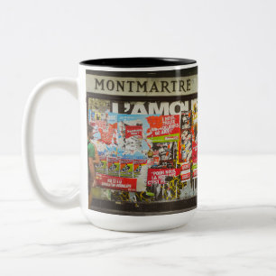 Caneca De Café Em Dois Tons França Paris Cityscape Montmartre Fleurs