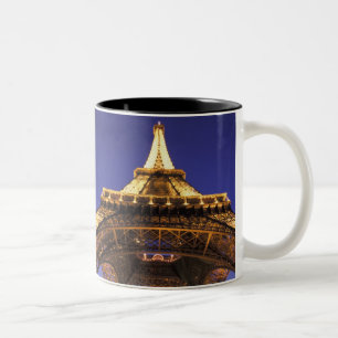 Caneca De Café Em Dois Tons FRANÇA, Paris Torre Eiffel, vista noturna