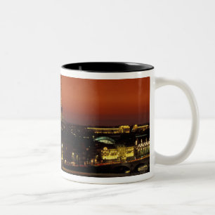 Caneca De Café Em Dois Tons França, Paris Vista do pôr do sol da Torre Eiffel 