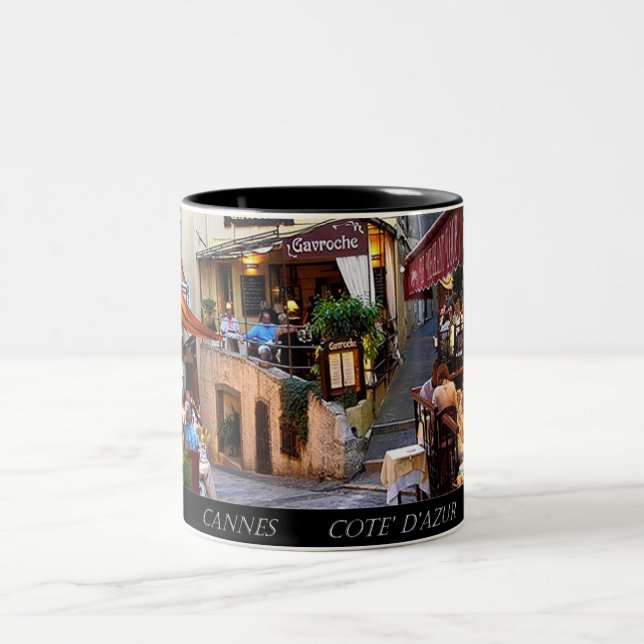 Caneca De Café Em Dois Tons France, Cannes, d'Azure de Cote (Centro)