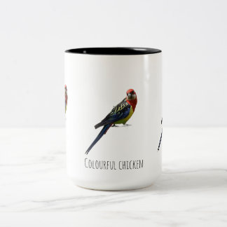 Caneca De Café Em Dois Tons Frango colorido