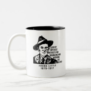Caneca De Café Em Dois Tons Frank Little IWW Cita Mug Café De Dois Tons