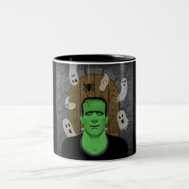 Caneca De Café Em Dois Tons Frankenstein & Ghosts