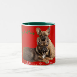 Caneca De Café Em Dois Tons französische Bulldogge Tasse Weihnachten