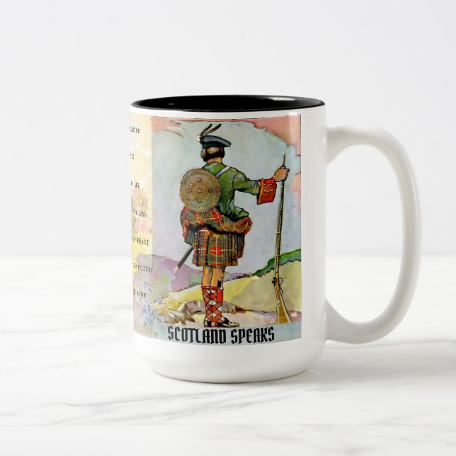Caneca De Café Em Dois Tons Frase escocesa Mug (Direita)