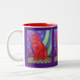 Caneca De Café Em Dois Tons Fred Mug Vermelho