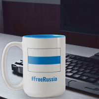 Free Russia - Inglês - White Blue Flag