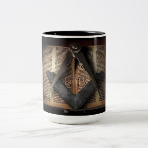 Caneca De Café Em Dois Tons Freemason