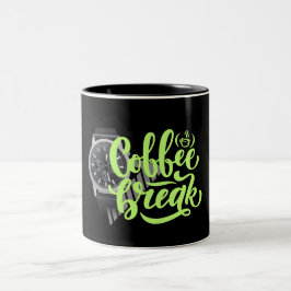 Caneca De Café Em Dois Tons Freio moderno de café preto e verde