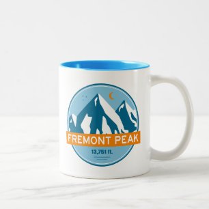 Caneca De Café Em Dois Tons Fremont Peak Wyoming Stars Moon