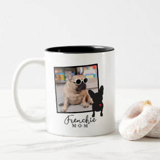 Caneca De Café Em Dois Tons Frenchie Mãe Coffee Mug Adiciona Sua Foto