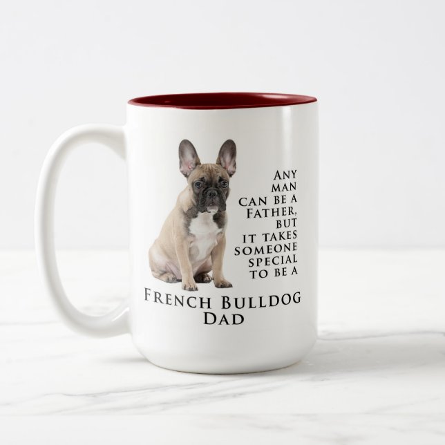 Caneca De Café Em Dois Tons Frenchie Pai Mug (Esquerda)
