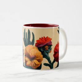Caneca De Café Em Dois Tons Frida Flower Mug