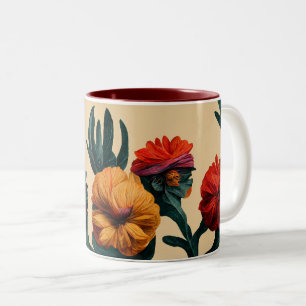 Caneca De Café Em Dois Tons Frida Flower Mug