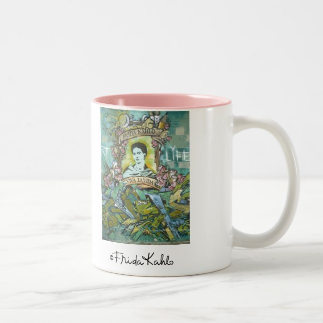 Caneca De Café Em Dois Tons Frida Kahlo Grafite (Direita)