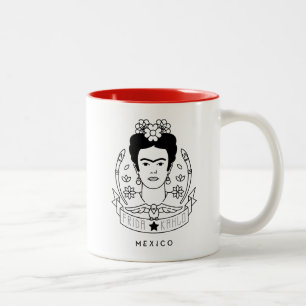 Caneca De Café Em Dois Tons Frida Kahlo   Heroína