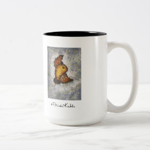 Caneca De Café Em Dois Tons Frida Kahlo Monet-Style Pinting