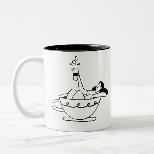 Caneca De Café Em Dois Tons Friends bring happiness into your life (Esquerda)