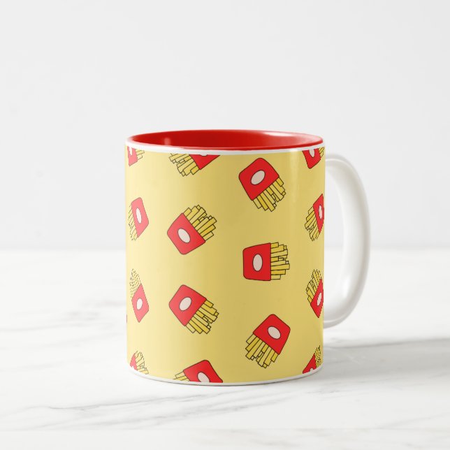 Caneca De Café Em Dois Tons Fries (Frente Esquerda)
