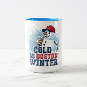 Caneca De Café Em Dois Tons Frio como Boston de inverno