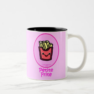 Caneca De Café Em Dois Tons - Fritada pequena cor-de-rosa - batatas fritas
