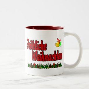 Caneca De Café Em Dois Tons Fröhliche Weihnachten